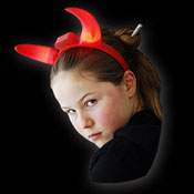 LED HEADGEAR RED DEVIL´S HORN