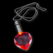 POWERLIGHT NECKLACE HEART RED