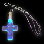 POWERLIGHT NECKLACE CROSS BLUE