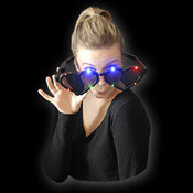 LED JUMBO HEART GlASSES BLACK