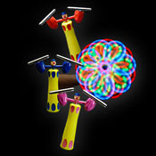 LED DUBBELZIJDIG SPINNER CLOWN