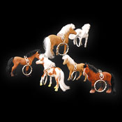 FLOCKED HORSE KEYCHAIN 10 CM