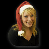 SANTA HAT LONG 60 CM 2 POMPOMS AND 2 BELLS