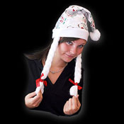 SANTA HAT SILVERMAGICPLAIT SANTA