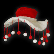 Sombrero de Noël avec pompoms