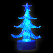 MINIATURE ACRYLIC XMAS TREE BLUE 9 CM