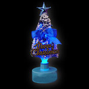 Mini Sapin de Noël lumineux 11 cm bleu