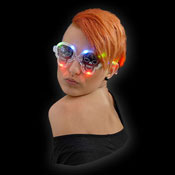 LED HALLOWEEN LEUCHTBRILLE TOTENKOPF