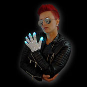 LED GLOVE SEQUIN FINGERS LEFT HAND