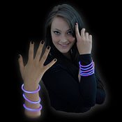 Bracelet Fluo Mauve effet Twister