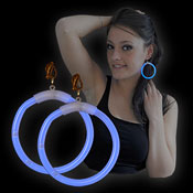 Grandes Boucles d’oreilles Fluos Bleues