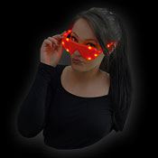 LED GLASSES NEON POGO RED