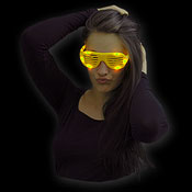 LED GLASSES NEON POGO YELLOW