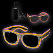 EL NEON BRILLE DOUBLE TROUBLE GELB LILA