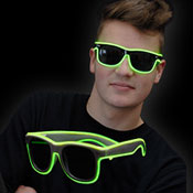 EL NEON GLASSES WHITE BEAM GREEN