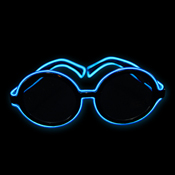 EL NEON GLASSES DISC BLUE