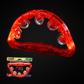 LED TAMBOURINE RED 180 DEGREES