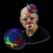 LED MINI BOWLER CLOWN BLUE