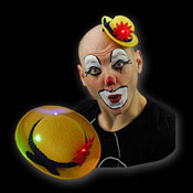 LED MINI MIME SPELER HOED CLOWN GEEL