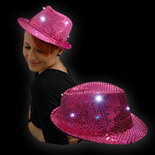  LED SEQUIN HOED ROZE