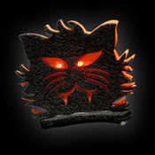 LED HALLOWEEN HAARKLAMMER KATZE